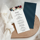 Rustikale Dazzling Burgundy Dinner Menü Karte