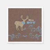 Rustikale Deer Baby-Dusche Serviette (Vorderseite)