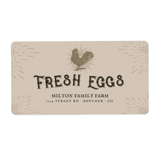 Rustikale Dekorationsschrift für Eierkarton (Vorne)