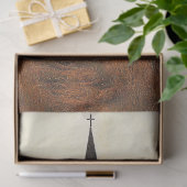 Rustikale Dekoupage der verzichteten Kirche Seidenpapier (Geschenk)