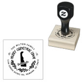 rustikale delaware fröhliche Weihnachtsfeier Rücks Gummistempel (Stempel)