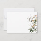 Rustikale Delicate Tan Fall Wildblume QR Code RSVP Karte (Rückseite)