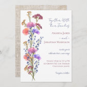 Rustikale Delikatesse Akryllische Bouquet-Hochzeit Einladung (Vorne/Hinten)