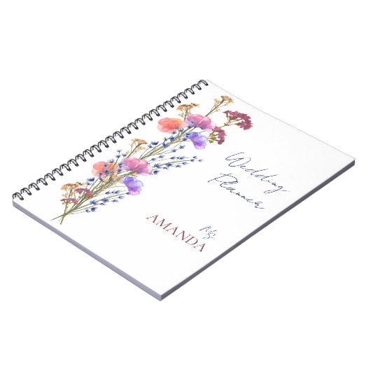 Rustikale Delikatesse Akryllische Bouquet-Hochzeit Notizblock (Linke Seite)