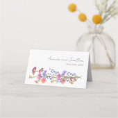 Rustikale Delikatesse Akryllische Bouquet-Hochzeit Platzkarte (Rückseite)