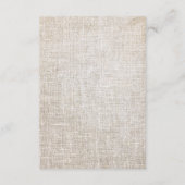 Rustikale Delikatesse Akryllische UAWG Wedding Begleitkarte (Rückseite)