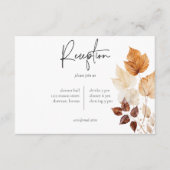 Rustikale Delikatesse Burgund & Rust Herbstlaub Begleitkarte (Vorderseite)