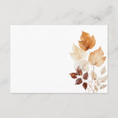 Rustikale Delikatesse Burgund & Rust Herbstlaub Begleitkarte (Rückseite)