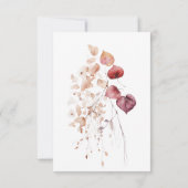 Rustikale Delikatesse Burgund & Rust Herbstlaub Save The Date (Rückseite)