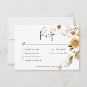 Rustikale Delikatesse Herbst Blumenkraut Hochzeits RSVP Karte (Vorderseite)