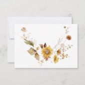 Rustikale Delikatesse Herbst Blumenkraut Hochzeits RSVP Karte (Rückseite)