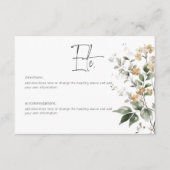 Rustikale Delikatesse Tan Fall Wildblumen Details Begleitkarte (Vorderseite)