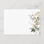 Rustikale Delikatesse Tan Fall Wildblumen Details Begleitkarte (Rückseite)