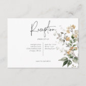 Rustikale Delikatesse Tan Fall Wildblumen Empfang Begleitkarte (Vorderseite)
