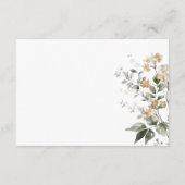 Rustikale Delikatesse Tan Fall Wildblumen Empfang Begleitkarte (Rückseite)