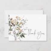 Rustikale Delikatesse Tan Fall Wildblumen Hochzeit Dankeskarte (Vorderseite)