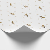 Rustikale Delikatesse Tan Playful Acorn Branch Ges Geschenkpapier (Ecke)