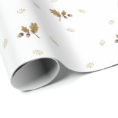 Rustikale Delikatesse Tan Playful Acorn Branch Ges Geschenkpapier (Rolleneckpunkt)
