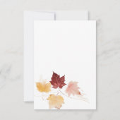 Rustikale Delikatessen Burgund & Rust Herbstlaubs RSVP Karte (Rückseite)