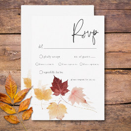Rustikale Delikatessen Burgund & Rust Herbstlaubs RSVP Karte