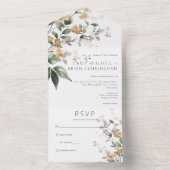 Rustikale Delikatessen Tan Fall Wildblumen Kein Ab All In One Einladung (Innen Boden)