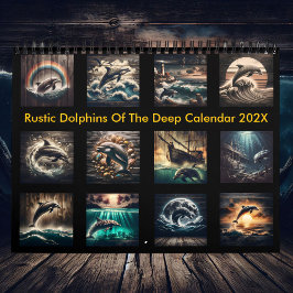 Rustikale Delphine der Tiefe 2025 Kalender