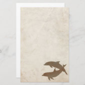 Rustikale Delphinstrasse Briefpapier (Vorne/Hinten)