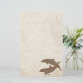 Rustikale Delphinstrasse Briefpapier (Stehend Vorderseite)