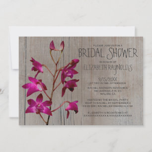 Rustikale Dendrobium Orchid Bridal Dusche Einladun Einladung
