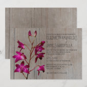 Rustikale Dendrobium Orchid Wedding Einladungen (Vorne/Hinten)