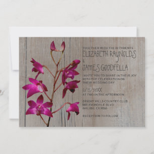 Rustikale Dendrobium Orchid Wedding Einladungen