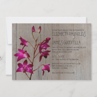 Rustikale Dendrobium Orchid Wedding Einladungen