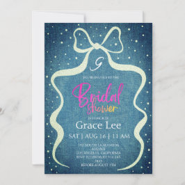 Rustikale Denim-Hochzeitsduscheinladung Einladung