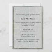 Rustikale Denim Lace Bridal Dusche Einladung (Rückseite)