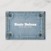 Rustikale Denim-Patch Visitenkarte | Dunkelblaue J (Vorderseite)