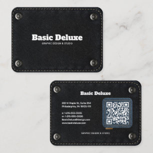 Rustikale Denim-Patch Visitenkarte   Dunkle Jeans 
