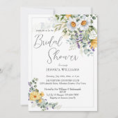 Rustikale Désidence Country Blume Brautparty Einladung (Vorderseite)