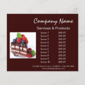 rustikale Desserts, Schokoladenkuchen Flyer (Hinten)