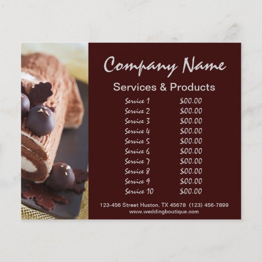 rustikale Desserts, Schokoladenkuchen Flyer (Hinten)