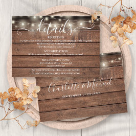 Rustikale Details zur Hochzeitsskritik in Holzreih Begleitkarte