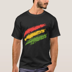 Rustikale diagonale Rasta-Streifen T-Shirt
