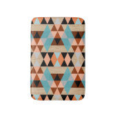 Rustikale Diamantquadrate Dreiecke Holzkunstmuster Badematte (Vorderseite Vertikal)