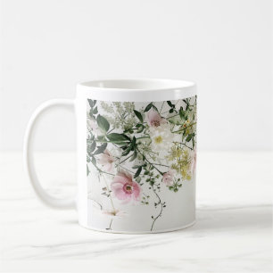 Rustikale, dichte Blumenmuster-Tasse Cottagecore Kaffeetasse