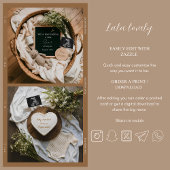 Rustikale, digital editierbare Schwangerschaftsank Einladung