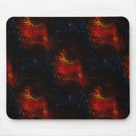 Rustikale, digital rote Textur mit dunkelsten Kurv Mousepad (Vorne)