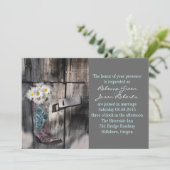 rustikale Disy Western Cowboy Hochzeit Einladung (Stehend Vorderseite)