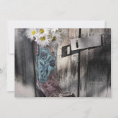 rustikale Disy Western Cowboy Hochzeit Einladung (Rückseite)