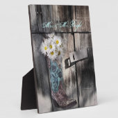 rustikale Disy Western Cowboy Hochzeit Fotoplatte (Seite)