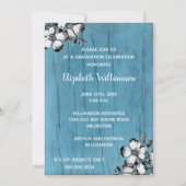 Rustikale Dogwood Blume Graduation Party Grad Foto Einladung (Rückseite)