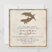 Rustikale Dolphins Beach Hochzeit Einladung (Vorderseite)